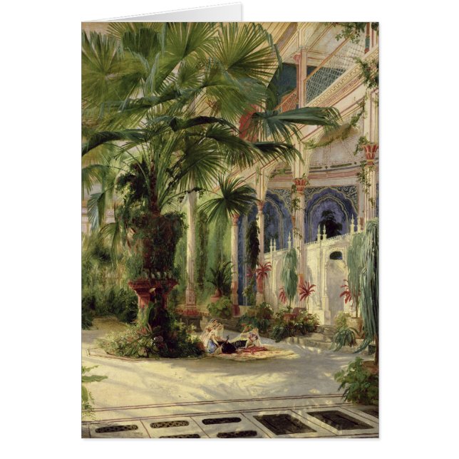 Interior de la casa de palma en Potsdam, 1833 (Frente)