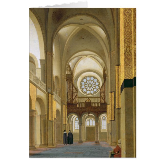 Interior de la Marienkirche en Utrecht, 1638 (Frente)