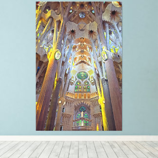 Interior de la Sagrada Familia Barcelona Impresión