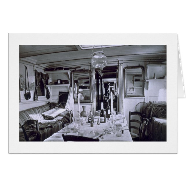 Interior de un barco del Nilo (foto de b&w) (Anverso (Horizontal))