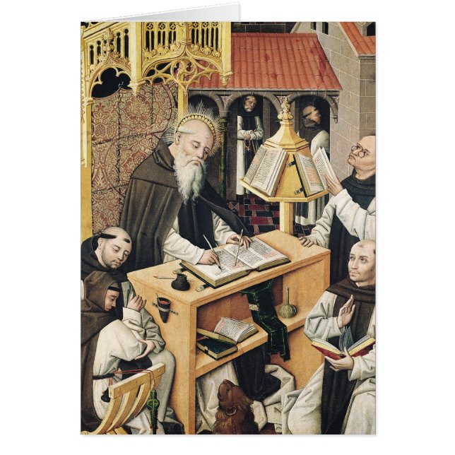 Interior de un Scriptorium, escuela de Segovia (Frente)