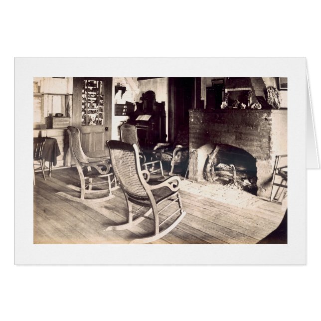 Interior de una cabaña americana de madera, años 1 (Anverso (Horizontal))