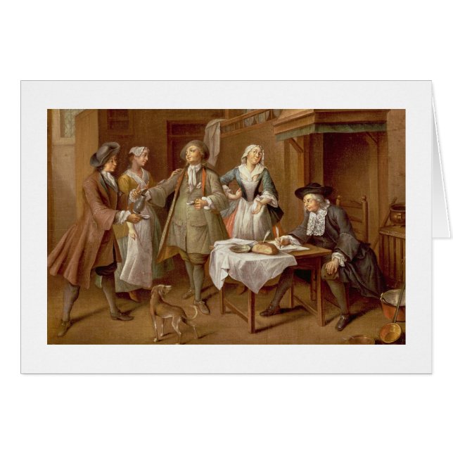 Interior de una cocina con las figuras que prueban (Anverso (Horizontal))