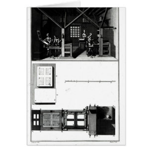 Interior de una imprenta y plan