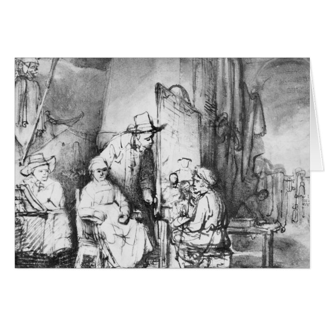 Interior del estudio con la pintura del pintor (Anverso (Horizontal))