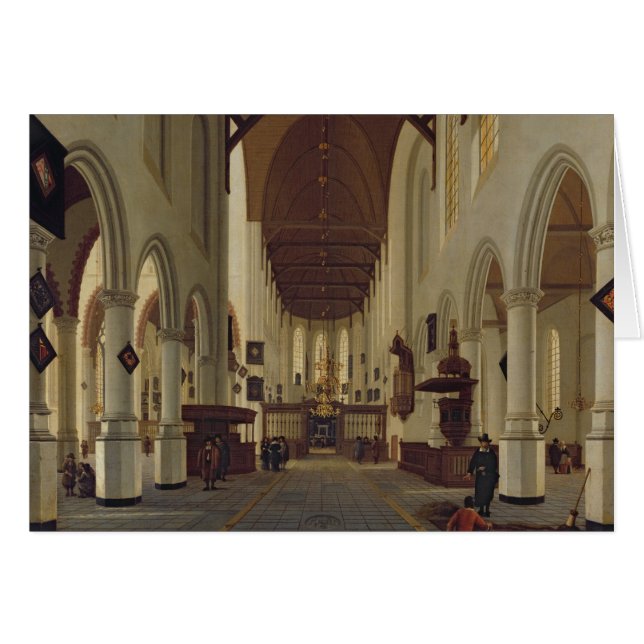 Interior del Oude Kerk, Delft, c.1660-70 (Anverso (Horizontal))