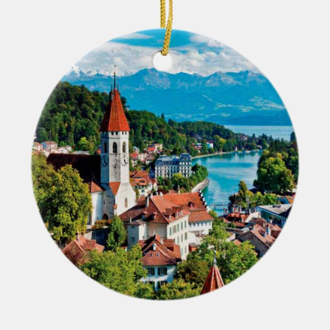 Interlaken Suiza Ornamento Panorámico (Frente)