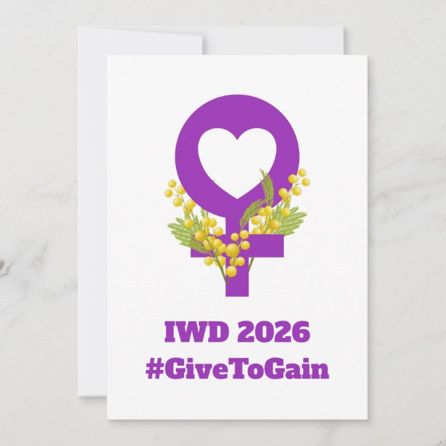 International Women's Day 2026 IWD Give To Gain (Anverso)