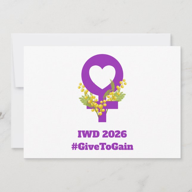 International Women's Day 2026 IWD Give To Gain (Anverso)