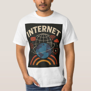 INTERNET: Camiseta gráfica del mundo digital