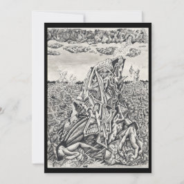 Intimidación, dibujo con tinta Tarjeta plana