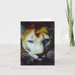 Intimidación, tarjeta de nota del puma