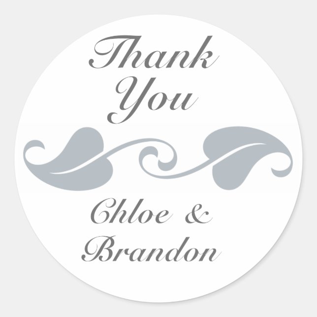 Intricate Vines Gracias Pegatina (Anverso)