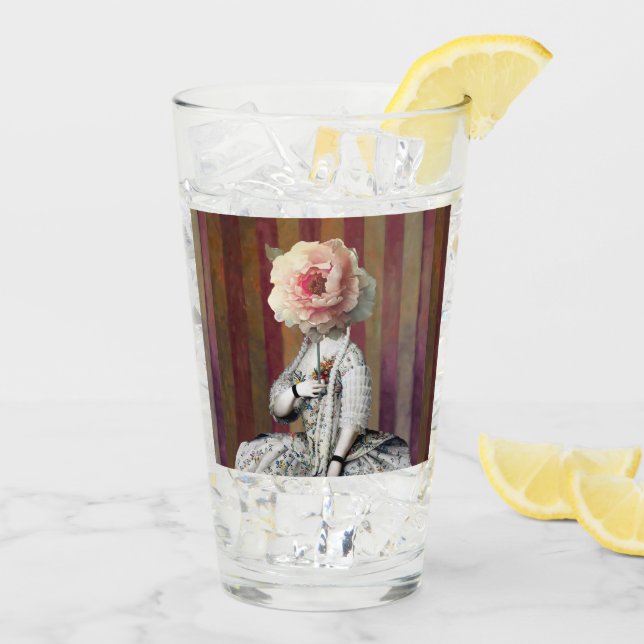 Intriga floral Máscara de Peonía Rosa (Reverso (hielo))