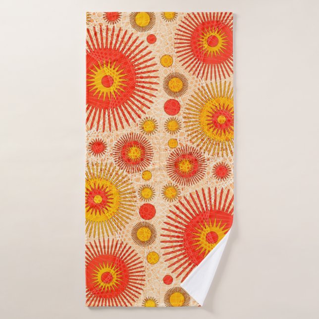 Intrigante diseño abstracto moderno con flores y  (Toalla de baño)