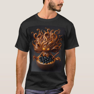 Intrincada camiseta del portador de fruta de Demón