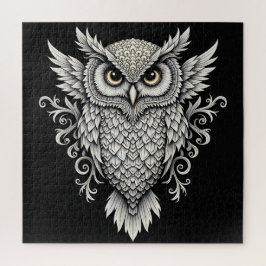 Intrincado rompecabezas de búho Mandala - Arte det