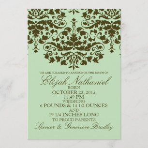 Introducción formal a Mint Damask Anuncio de nacim