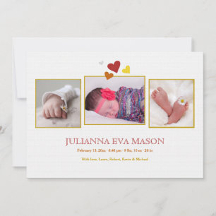 Introducción Sentida Anuncio de nacimiento de foto