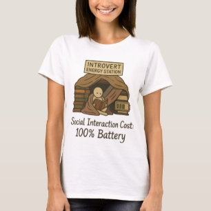 Introvert Energy Station Leyendo camiseta de recar