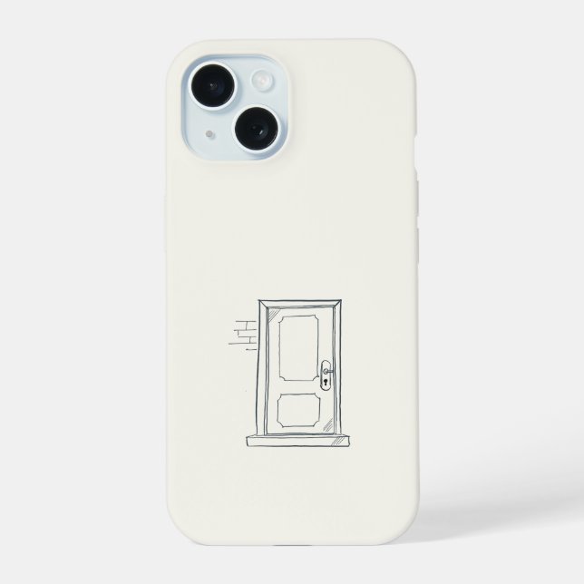 Introvert Gift Minimalist Closed Door Line Art (Reverso )