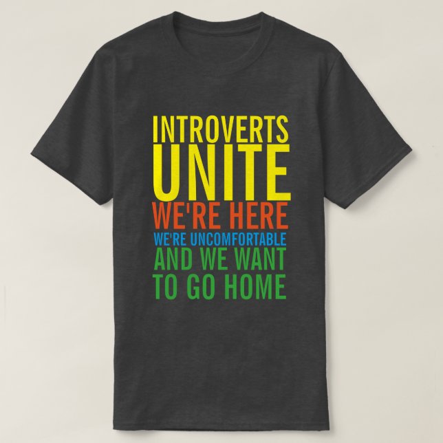 INTROVERTIDOS Camiseta ÚNICA (Diseño del anverso)
