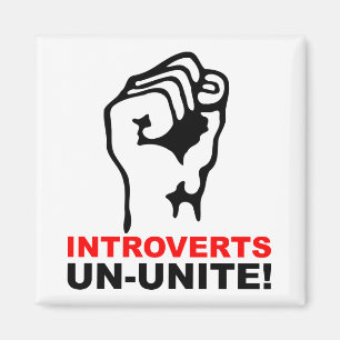 Introvertidos No se Unen Imán de Nevera Divertido