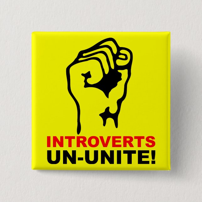 Introvertidos No Unirse Botón de Insignia Divertid (Anverso)