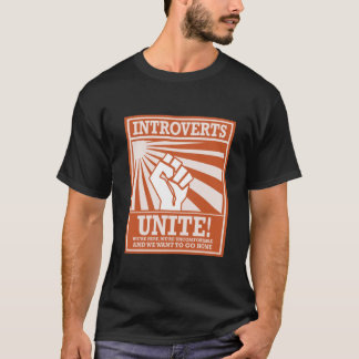 Introvertidos unen, divertida camiseta