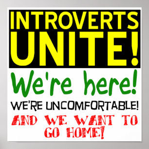 Introvertidos Uníos Cartel Divertido Señal