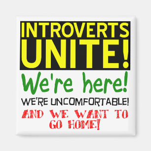 Introvertidos Uníos Imán Divertido para Nevera Ref
