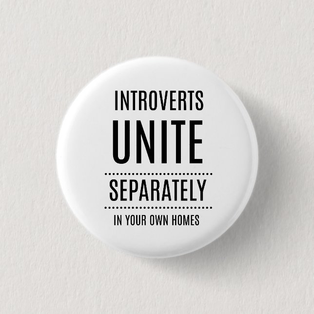 Introverts UNEN el botón divertido (Anverso)