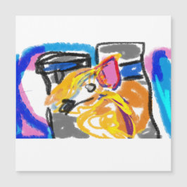 Inu shiba en la ciudad