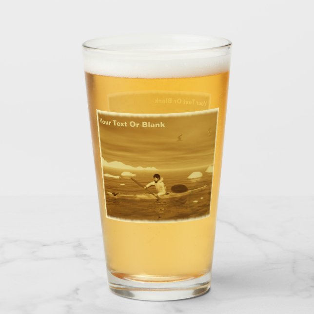 Inuit Kayak - Sepia (Anverso (lleno))