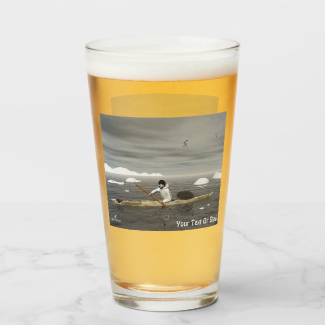 Inuit Kayak - Sepia (Anverso (lleno))