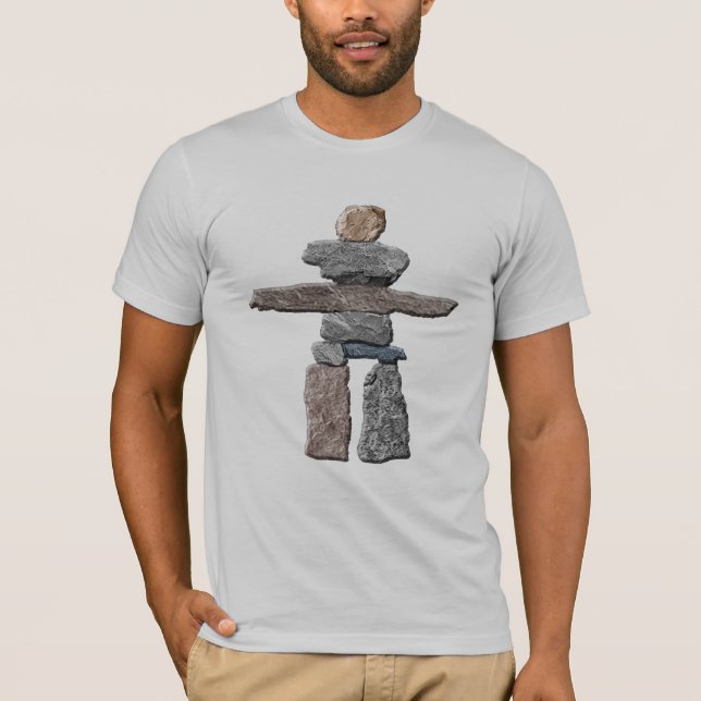 Inukshuk Haida Stones Camiseta Nativa Estadouniden (Anverso)