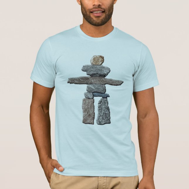 Inukshuk Haida Stones Camiseta Nativa Estadouniden (Anverso)
