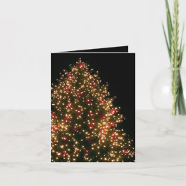Inusual árbol de Navidad en tarjeta de Navidad neg