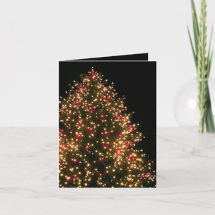 Inusual árbol de Navidad en tarjeta de Navidad neg