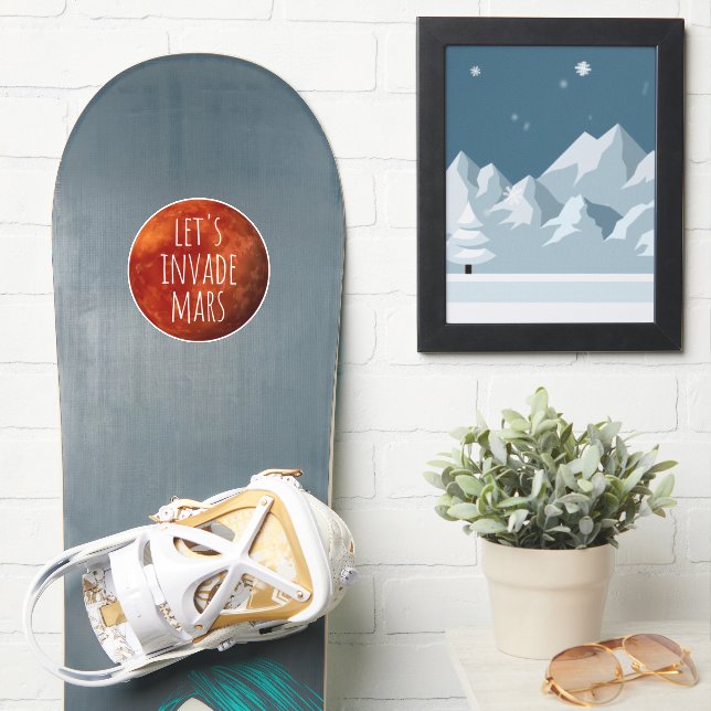 Invadamos a Mars Pegatina (snowboard)