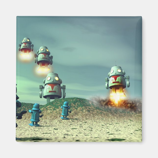 Invasión de robots desde arriba del imán V2 (Frente)