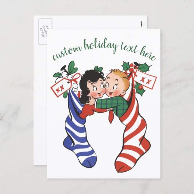 Inventarios de Navidad de época con niños amables (Anverso / Reverso)