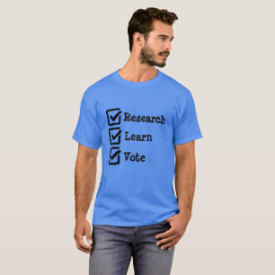 Investigación Aprender Votar Camisa Electoral Polí