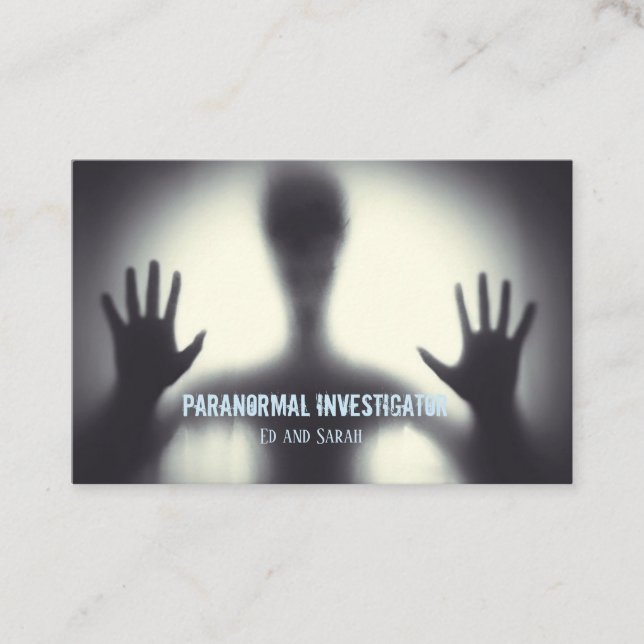 Investigador paranormal La tarjeta de visita más a (Anverso)