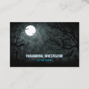 Investigador paranormal Tarjeta de visita Fullmoon