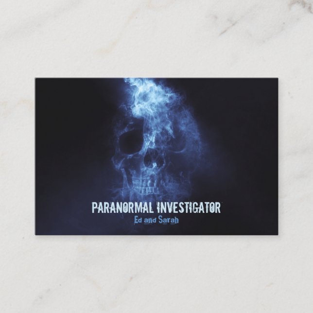 Investigador paranormal Tarjeta de visita Skull (Anverso)