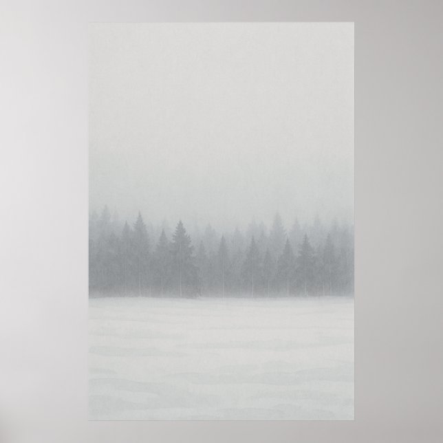 Invierno 10, niebla de enero, impresión estacional (Frente)