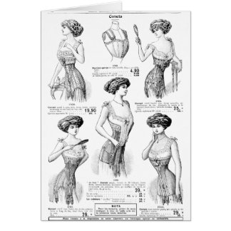 Invierno 1909-1910 de París del anuncio del corsé