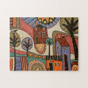 Invierno abstracto Jigsaw Puzzle por Karla Gerard