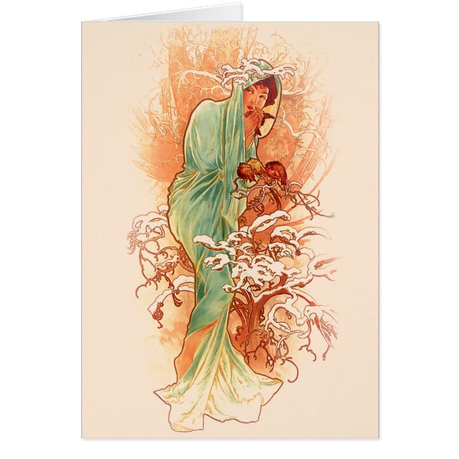 Invierno - Alphonse Mucha Art Nouveau (Frente)